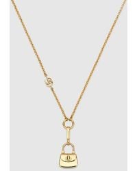 Gucci - Chain Necklace With Bag Pendant - Lyst