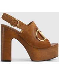 Gucci - Platform Sandal With Horsebit, Size 35 It - Lyst