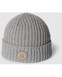 Gucci - Wool Cashmere Hat With Double G - Lyst