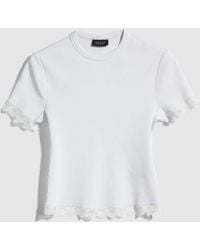 Gucci - Matte Viscose Rib Stitch T-Shirt - Lyst