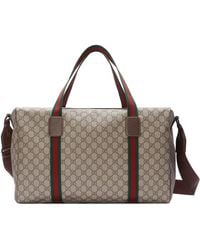 Gucci - Large Duffle Bag With Web - Lyst