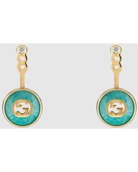 Gucci - Boucles D'Oreilles 18 Carats Interlocking - Lyst