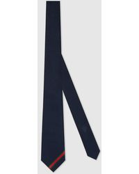 Gucci - Corbata De Jacquard De Seda Con Tribanda Web - Lyst
