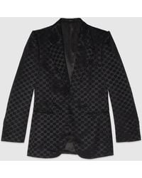 Gucci - 【公式】 (グッチ)GG コットンヴィスコース フォーマルジャケットブラックブラック - Lyst