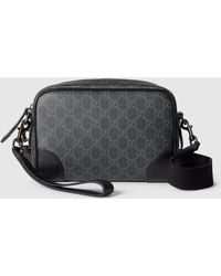 Gucci - Gg Emblem Small Crossbody Bag, Gg Canvas - Lyst