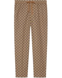Gucci - GG Cotton Canvas Trousers - Lyst