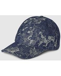 Gucci - Gg Denim Baseball Hat With Web - Lyst
