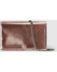 Gucci - Bi-Colour Gg Marmont Wallet On Chain - Lyst
