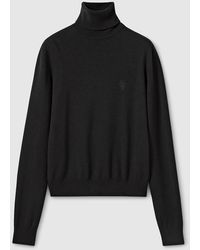 Gucci - Knit Wool Turtleneck With Embroidery - Lyst