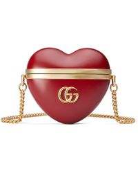 Gucci Funda de corazón para airpods pro de gg marmont - Rojo