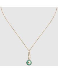 Gucci - Interlocking 18K Pendant Necklace - Lyst