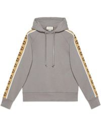 Gucci Cotton Jersey Hooded Sweatshirt - Grey