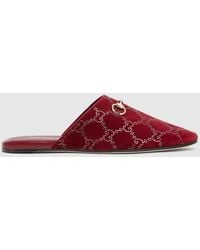 Gucci - Mule Gg Con Cristales Y Horsebit Para Mujer, Talla - Lyst