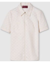 Gucci - Gg Cotton Gabardine T-Shirt - Lyst