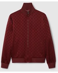 Gucci - Ggジャカード ジップジャケット, レッド, ウェア - Lyst