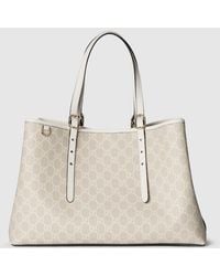 Gucci - Gg Emblem Large Tote Bag, Gg Canvas - Lyst