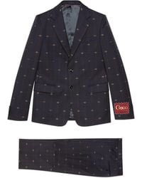 Gucci GG Wool Suit - Blauw