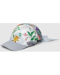 Gucci - Printed Silk Baseball Cap - Lyst