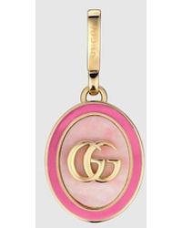 Gucci - Double G Motif Charm - Lyst