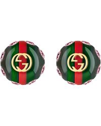 Gucci Vintage Web Ohrringe - Grün