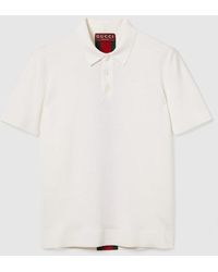 Gucci - Knit Wool Polo Shirt With Web - Lyst