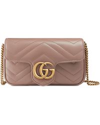 Gucci GG Marmont Matelassé Leather Super Mini Bag - Natural
