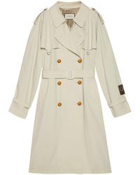 Gucci - Abrigo azul marino de lana y cuero | Childrensalon