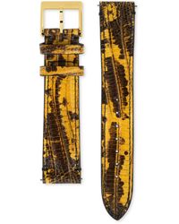 Gucci Grip Armband aus Leder mit Teju-Print, 38 mm - Mettallic