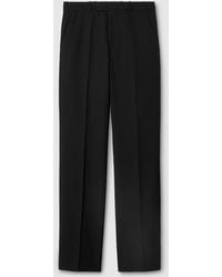 Gucci - Wool Gabardine Trousers With Embroidery - Lyst