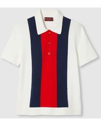 Gucci - Cotton Blend Terry Knit Polo Shirt - Lyst