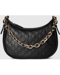Gucci - Borsa A Spalla Gg Emblem Misura Media - Lyst