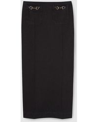 Gucci - Denim Skirt With Horsebit, Ready-To-Wear - Lyst