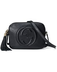 Gucci Small Soho Leather Crossbody Bag - Black