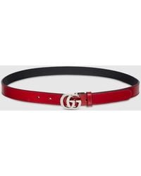 Gucci - Thin Belt With Double G Buckle, Size 100 - Lyst