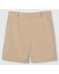 Gucci - Double Cotton Twill Shorts With Web - Lyst