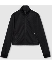 Gucci - Gg Jersey Jacquard Zip Jacket - Lyst