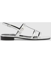 Gucci - Slim Horsebit Flat Sandal - Lyst