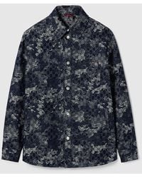 Gucci - Chemise En Denim À Jacquard Gg, Taille - Lyst