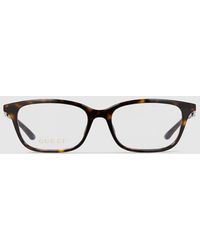 Gucci - Rectangular Optical Frame - Lyst