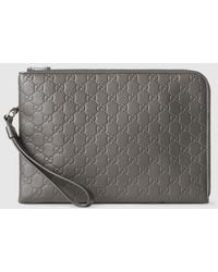 Gucci - Gg Emblem Medium Pouch - Lyst