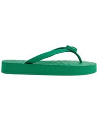green gucci flip flops