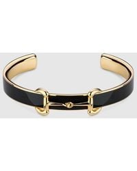 Gucci - Horsebit Bangle Bracelet With Enamel - Lyst