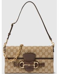Gucci - Horsebit Ristretto Medium Shoulder Bag - Lyst
