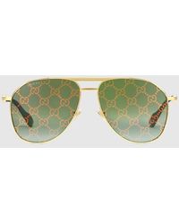 Gucci - Aviator Frame Sunglasses - Lyst