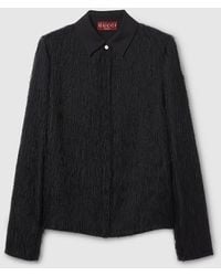 Gucci - Fringed Fil Coupé Fabric Shirt - Lyst