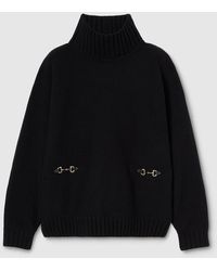 Gucci - Wool Cashmere Sweater With Horsebit, Ready-To-Wear - Lyst