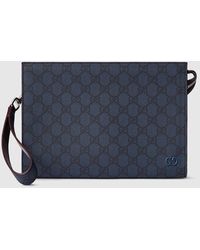 Gucci - Cartera De Mano Con Ribete Burdeos Pequeña - Lyst