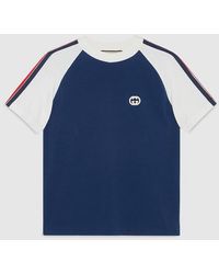 Gucci - Camiseta de Punto de Algodón con Parche - Lyst