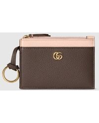Gucci - Bi-Color Gg Marmont Zip Key Pouch - Lyst