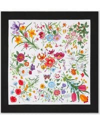 Gucci - Vierecktuch Aus Seidentwill Mit Flora-Print - Lyst